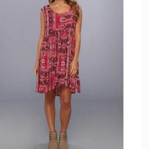 Free People Take Me Back to Thailand Women's Baby Doll Pink Dress Size Small